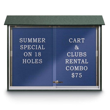 United Visual Products Indoor Enclosed Combo Board, 42"x32", Bronze Frame/Grey & Keylime UVCB4232BZ-GREY-KEYLIME